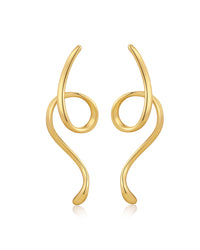 Ribbon Drip Statement Earrings