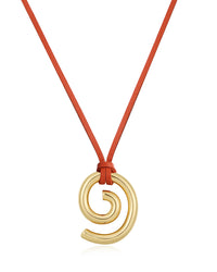 Shell Beach Pendant Necklace- Orange | Sivan Ayla x Luv Aj View 1