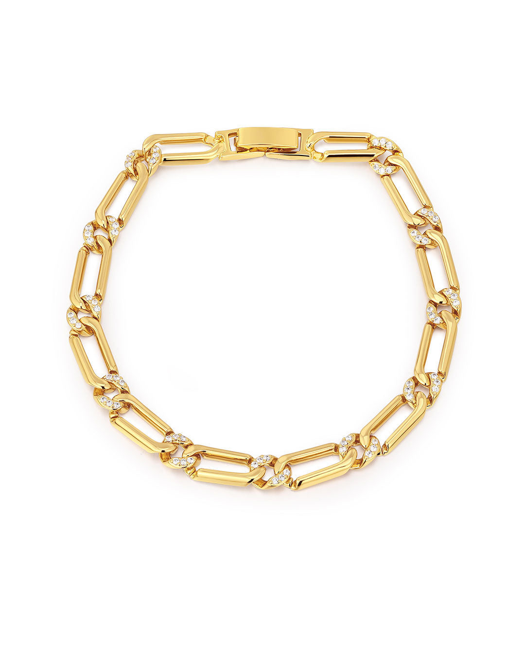 LUV AJ ラヴ エージェイ ブレスレット The Two-Tone Pave Link Bracelet | Luv Aj