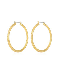 Chloe Chain Hoops- Gold View 1
