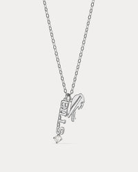 The NFL Layered Nameplate Charm Necklace - Silver