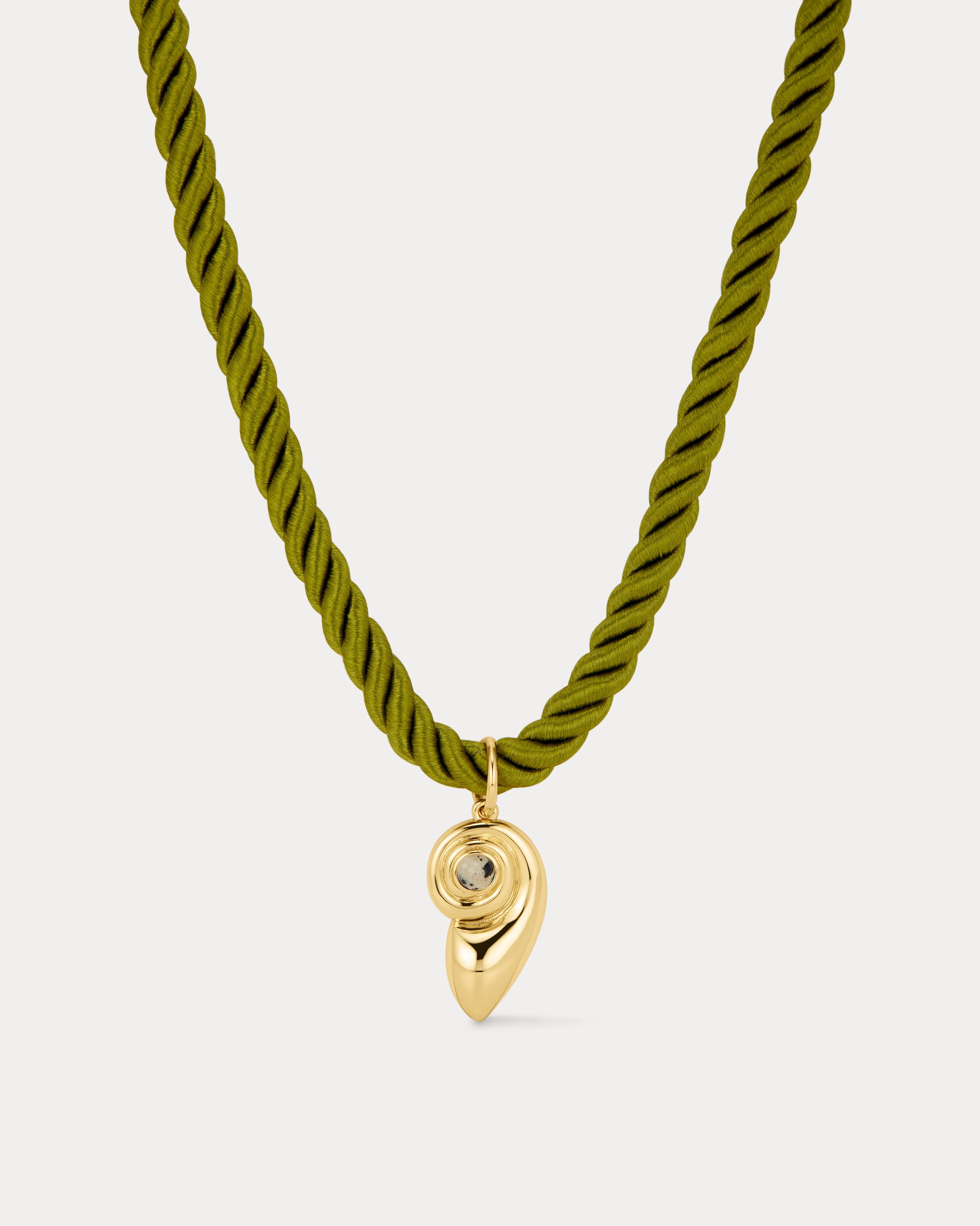 The Luv Aj Palma Shell Cord Necklace- Gold | Luv Aj