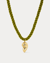 The Palma Shell Cord Necklace- Gold (Ships Late May)