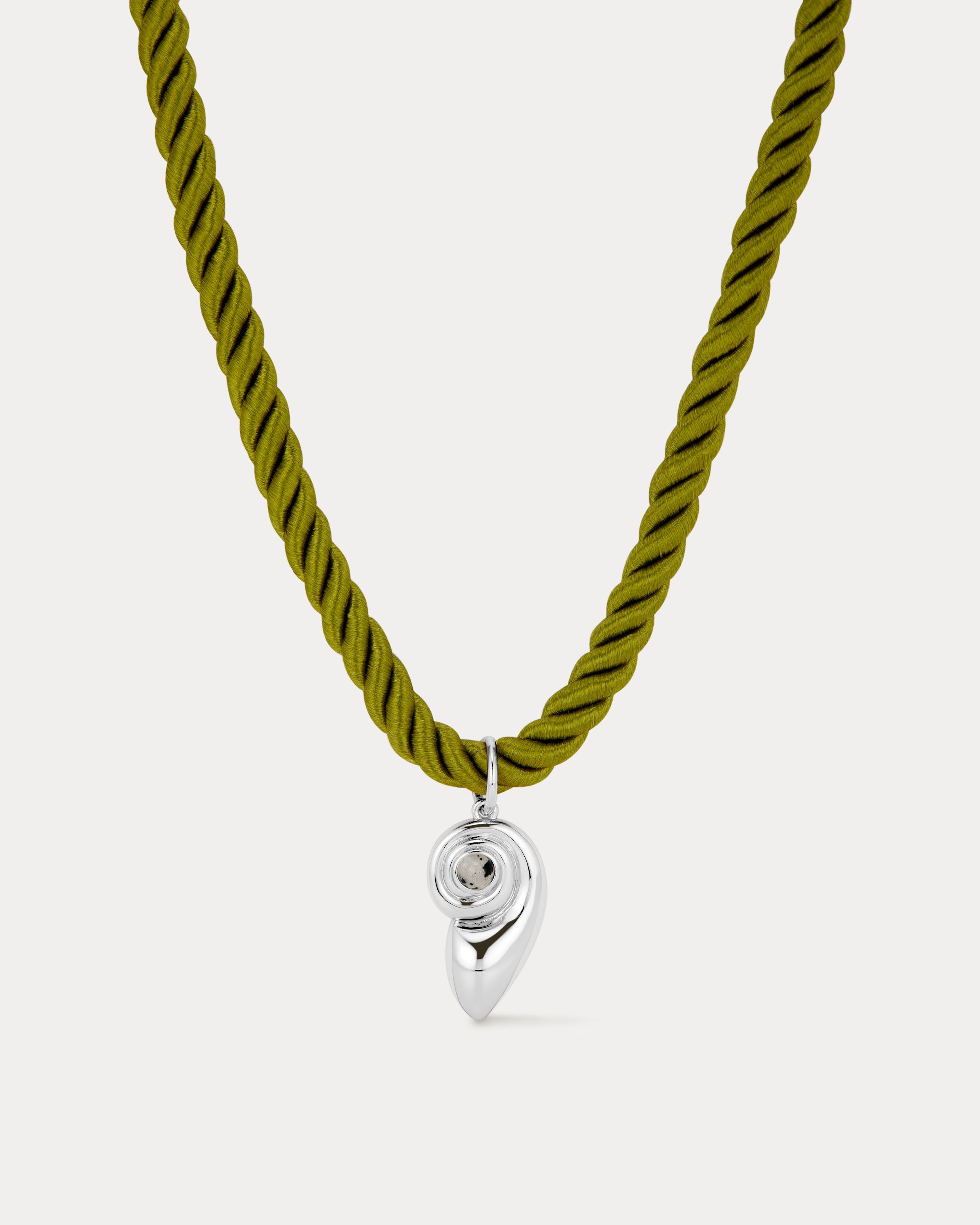 The Luv Aj Palma Shell Cord Necklace- Silver | Luv Aj