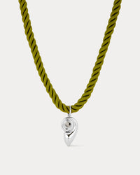 The Palma Shell Cord Necklace- Silver View 1