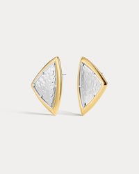 The Bianco Nero Studs- Gold View 1