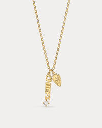 The NFL Layered Nameplate Charm Necklace - Gold
