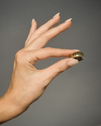 The Luv Aj Signature Halo Tech Oura Ring Cover in Ridged View 3