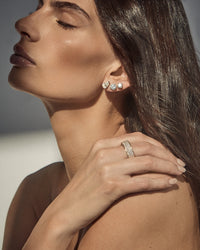 The Signature Halo- Full Pave Fashionable Tech Ring Cover from Luv Aj on Model View 8