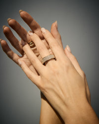 The Signature Halo- Full Pave Tech Ring Cover from Luv Aj on Model View 7