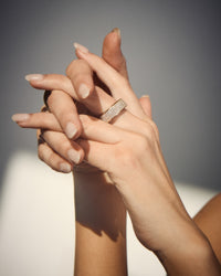 The Signature Halo- Full Pave Tech Ring Cover from Luv Aj on Model View 2