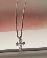 The Rosette Cross Charm Necklace view 2