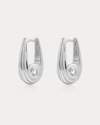 Wave Bezel Hoops