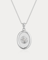 The Wave Bezel Locket Necklace