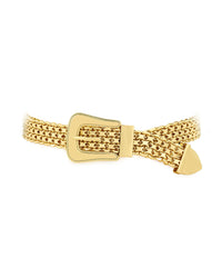 Woven Buckle Necklace- Gold View 1