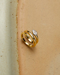 The Marais Coil Ring-Gold View 2