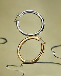Amalfi Tube Hoops- Gold view 2