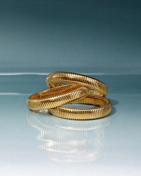 Flex Snake Chain Bracelet- Set of 3 (12mm wide)- Gold View 5