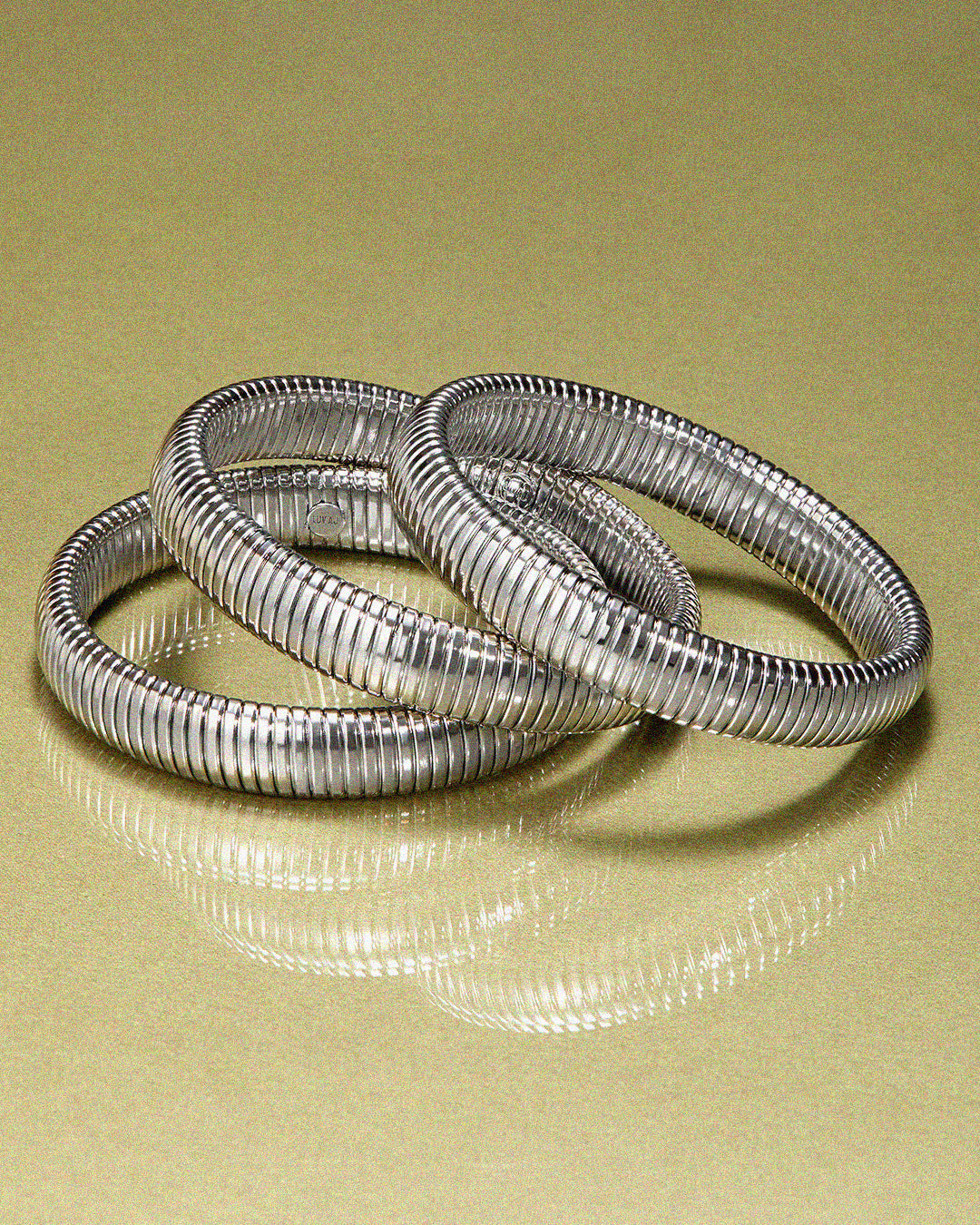 Flex Snake Chain Bracelet- Set of 3 (12mm wide)- Silver | Luv Aj
