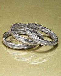 Flex Snake Chain Bracelet- Set of 3 (12mm wide)- Silver View 2