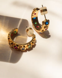 The Royale Stone Hoops view 2