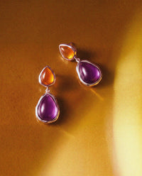 The Cleopatra Stone Studs- Gold View 3