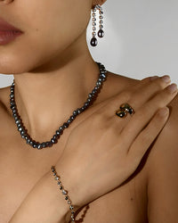 The Pave Hook Pearl Necklace view 2