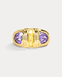 Luv Aj Amethyst Amalia Ring in Gold, product shot View 1