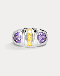 Luv Aj Amethyst Amalia Ring in Silver, product shot View 1