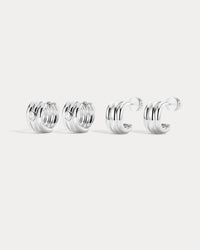 Luv Aj Antoinette Hoops Set in Silver, product shot View 1