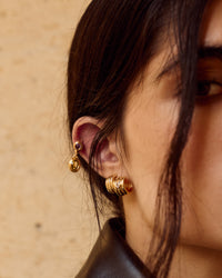Luv Aj Antoinette Hoops Set in Gold, on model View 3