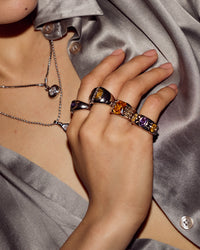 Luv Aj Antoinette Ring Set in Gold, on model View 4