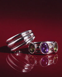 The Antoinette Ring Set- Silver view 2