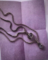 Luv Aj Antoinette Stone Charm Necklaces in Silver, flat lay View 3