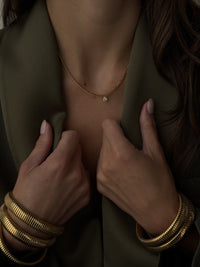 Bardot Stud Charm Necklace- Gold view 2