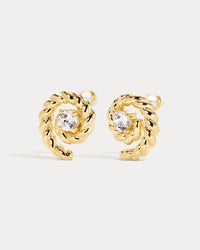 Luv Aj Charlotte Coil Studs in Gold, product shot View 1