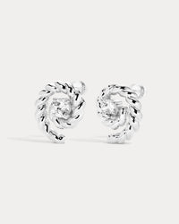 Luv Aj Charlotte Coil Studs in Silver, product shot View 1