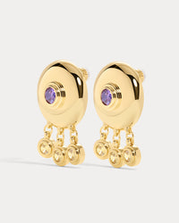 Luv Aj Cleopatra Shaker Studs in Gold, product shot View 1