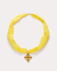 The Elizabeth Cross Wrap Necklace- Gold