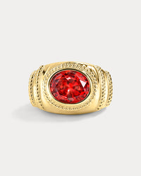The Elizabeth Garnet Ring- Gold