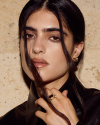 Luv Aj Elizabeth Garnet Ring in Gold, on model View 4