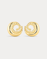 Luv Aj Matilda Coil Studs in Gold, product shot View 1