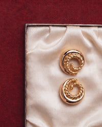 Luv Aj Matilda Coil Studs in Gold, flat lay View 3