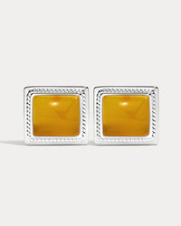 Luv Aj Matilda Stone Studs in Silver, product shot View 1