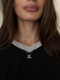 The NFL Logo Charm Necklace- Silver view 2