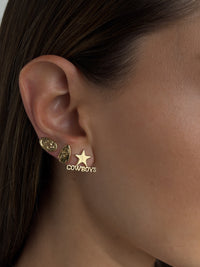 The NFL Logo Studs- Gold view 2