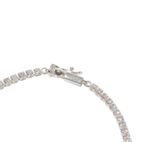 The Prong-Set Tennis Necklace- Silver View 4