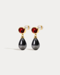 The Theodora Tahitian Pearl Studs- Gold
