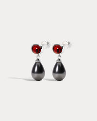 The Theodora Tahitian Pearl Studs- Silver