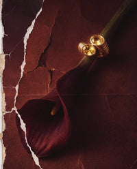 Luv Aj Twisted Citrine Ring in Gold, flat lay View 3
